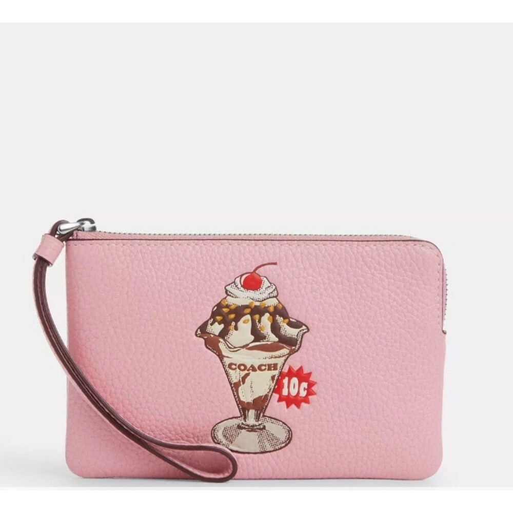 Coach Sundae Corner Zip Wristlet